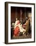 Sócrates Reprendiendo a Alcibiades En Casa De Una Cortesana, 1857-German Hernández Amores-Framed Giclee Print