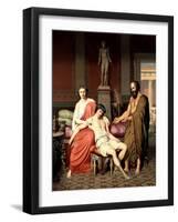 Sócrates Reprendiendo a Alcibiades En Casa De Una Cortesana, 1857-German Hernández Amores-Framed Giclee Print