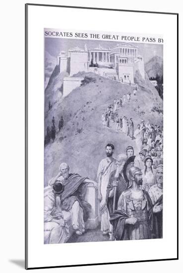 Socrates Sees the Great People Pass By-Charles Mills Sheldon-Mounted Giclee Print