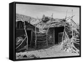 Sod Barn-Russell Lee-Framed Stretched Canvas