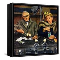"Soda Fountain Dieter", January 30, 1954-Stevan Dohanos-Framed Stretched Canvas