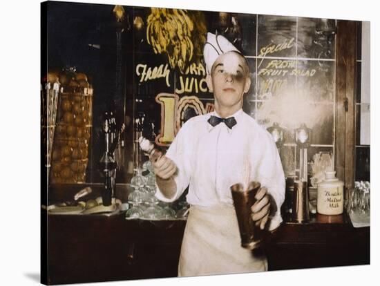 Soda Jerk, 1939-Russell Lee-Stretched Canvas