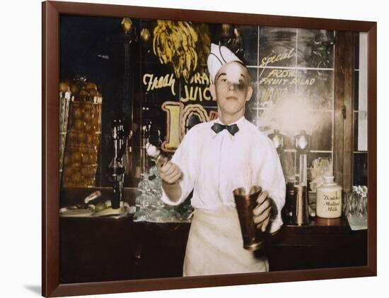 Soda Jerk, 1939-Russell Lee-Framed Photographic Print