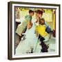 "Soda Jerk", August 22,1953-Norman Rockwell-Framed Giclee Print