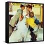 "Soda Jerk", August 22,1953-Norman Rockwell-Framed Stretched Canvas