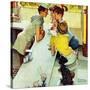 "Soda Jerk", August 22,1953-Norman Rockwell-Stretched Canvas