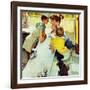 "Soda Jerk", August 22,1953-Norman Rockwell-Framed Giclee Print