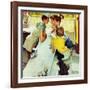 "Soda Jerk", August 22,1953-Norman Rockwell-Framed Giclee Print