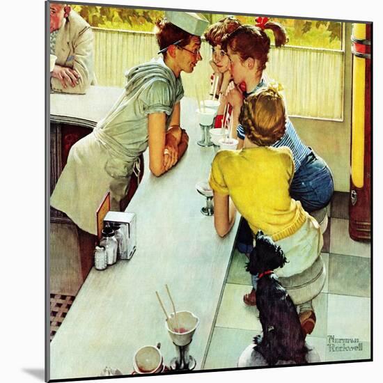 "Soda Jerk", August 22,1953-Norman Rockwell-Mounted Premium Giclee Print