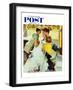 "Soda Jerk" Saturday Evening Post Cover, August 22,1953-Norman Rockwell-Framed Giclee Print