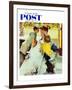 "Soda Jerk" Saturday Evening Post Cover, August 22,1953-Norman Rockwell-Framed Giclee Print