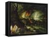 Sodom and Gomorrha (Lot and His Daughters)-Jan Brueghel the Elder-Framed Stretched Canvas