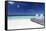 Sofa at the Beach in the Maldives, Indian Ocean-Sakis Papadopoulos-Framed Stretched Canvas