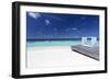 Sofa at the Beach in the Maldives, Indian Ocean-Sakis Papadopoulos-Framed Photographic Print