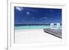 Sofa at the Beach in the Maldives, Indian Ocean-Sakis Papadopoulos-Framed Photographic Print