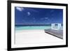 Sofa at the Beach in the Maldives, Indian Ocean-Sakis Papadopoulos-Framed Photographic Print