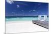 Sofa at the Beach in the Maldives, Indian Ocean-Sakis Papadopoulos-Mounted Photographic Print