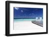 Sofa at the Beach in the Maldives, Indian Ocean-Sakis Papadopoulos-Framed Photographic Print
