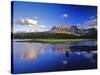 Sofa Mountain Reflects in Beaver Pond, Wateron Lakes National Park, Alberta, Canada-Chuck Haney-Stretched Canvas