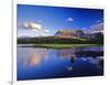 Sofa Mountain Reflects in Beaver Pond, Wateron Lakes National Park, Alberta, Canada-Chuck Haney-Framed Photographic Print