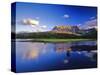 Sofa Mountain Reflects in Beaver Pond, Wateron Lakes National Park, Alberta, Canada-Chuck Haney-Stretched Canvas