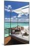 Sofa Overlooking Ocean, Maldives, Indian Ocean, Asia-Sakis Papadopoulos-Mounted Photographic Print