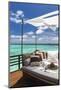 Sofa Overlooking Ocean, Maldives, Indian Ocean, Asia-Sakis Papadopoulos-Mounted Photographic Print