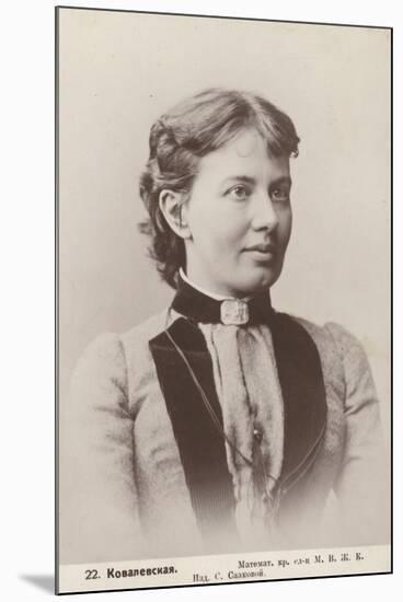 Sofia Kovalevskaya, Russian Mathematician-null-Mounted Photographic Print