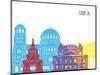 Sofia Skyline Pop-paulrommer-Mounted Art Print