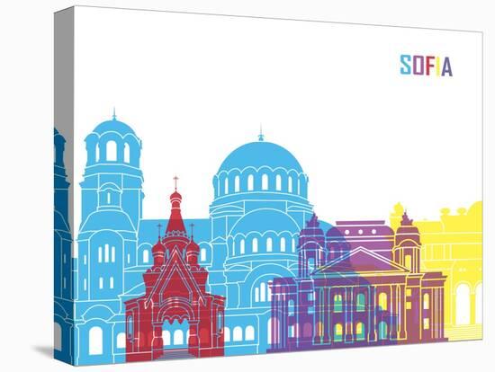 Sofia Skyline Pop-paulrommer-Stretched Canvas