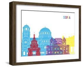 Sofia Skyline Pop-paulrommer-Framed Art Print