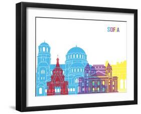 Sofia Skyline Pop-paulrommer-Framed Art Print