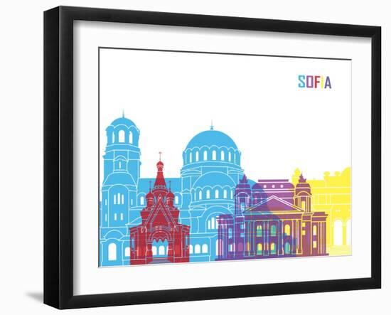 Sofia Skyline Pop-paulrommer-Framed Art Print