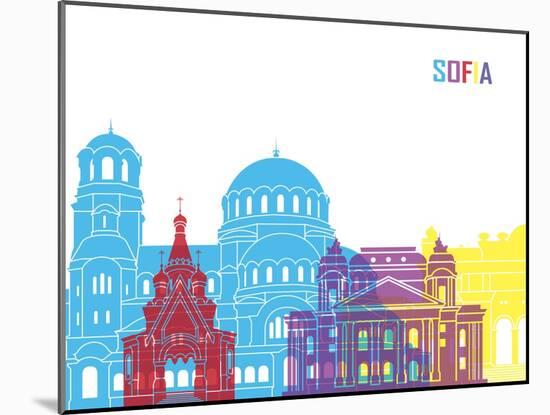 Sofia Skyline Pop-paulrommer-Mounted Art Print