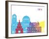 Sofia Skyline Pop-paulrommer-Framed Art Print