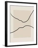 Soft Abstract Lines Art-Elena Ristova-Framed Giclee Print