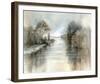 Soft and Silent Riverbank-Anne Farrall Doyle-Framed Giclee Print