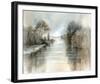 Soft and Silent Riverbank-Anne Farrall Doyle-Framed Giclee Print