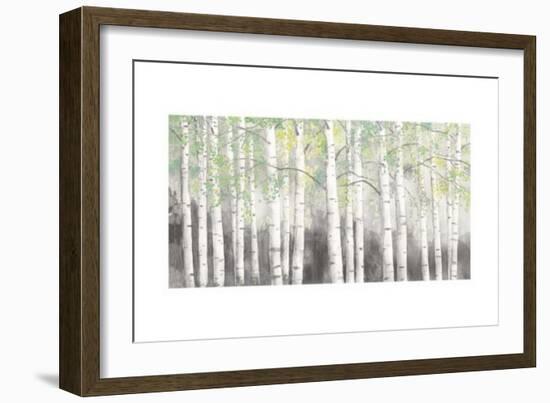Soft Birches Charcoal-James Wiens-Framed Art Print