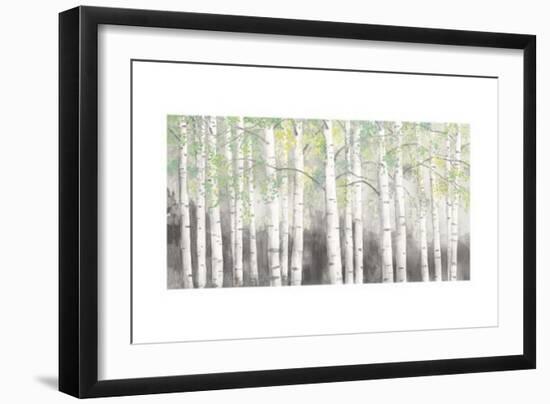 Soft Birches Charcoal-James Wiens-Framed Art Print