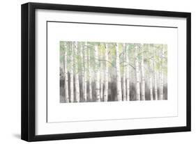 Soft Birches Charcoal-James Wiens-Framed Art Print