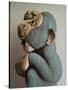 Soft Blue Monkey, 2006,-Peter Jones-Stretched Canvas