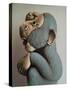 Soft Blue Monkey, 2006,-Peter Jones-Stretched Canvas