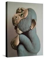 Soft Blue Monkey, 2006,-Peter Jones-Stretched Canvas