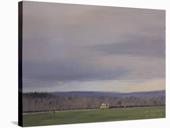 Soft Clouds with Ice Cream Van, Bristol Downs, January-Tom Hughes-Stretched Canvas