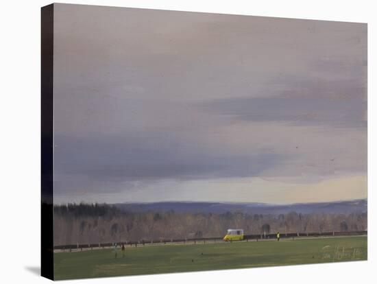 Soft Clouds with Ice Cream Van, Bristol Downs, January-Tom Hughes-Stretched Canvas