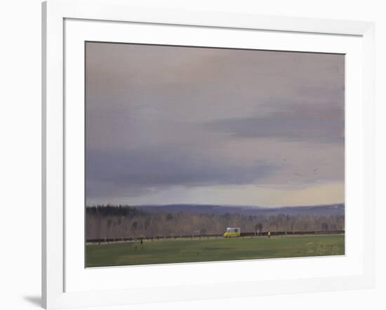 Soft Clouds with Ice Cream Van, Bristol Downs, January-Tom Hughes-Framed Giclee Print