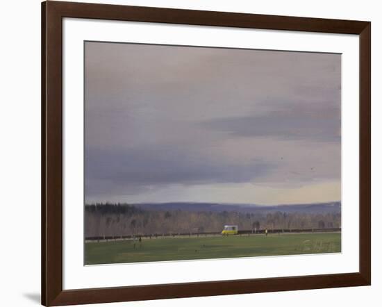 Soft Clouds with Ice Cream Van, Bristol Downs, January-Tom Hughes-Framed Giclee Print