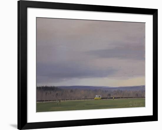 Soft Clouds with Ice Cream Van, Bristol Downs, January-Tom Hughes-Framed Giclee Print