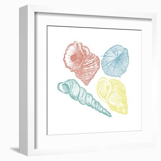 Soft Color Shells Mate-Jace Grey-Framed Art Print